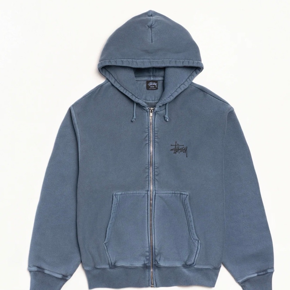 NWT Stussy Pigment Dyed Zip Up Hoodie (unisex L)